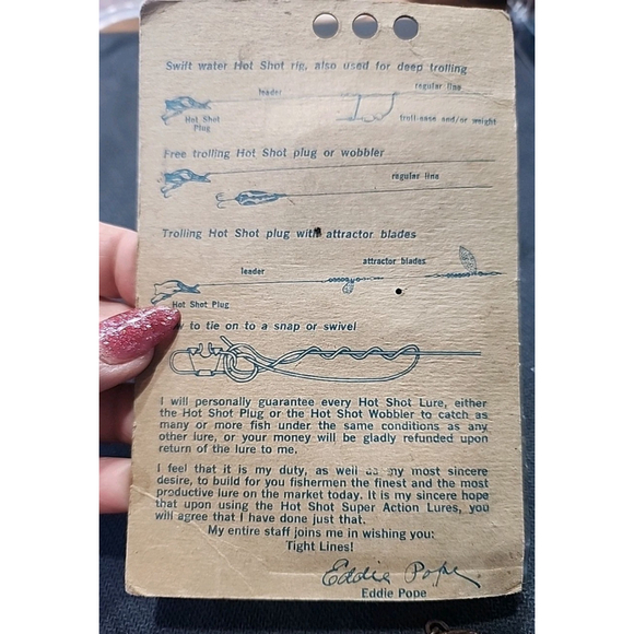 Vintage Eddie Pope Hot Shot M110 Silver Fishing Lure - Picture 5 of 9